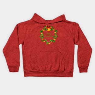 Merry Christmas Ring Kids Hoodie